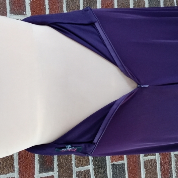 Blondie Nites Purple Maxi Dress with Gold Accents - Picture 7 of 11